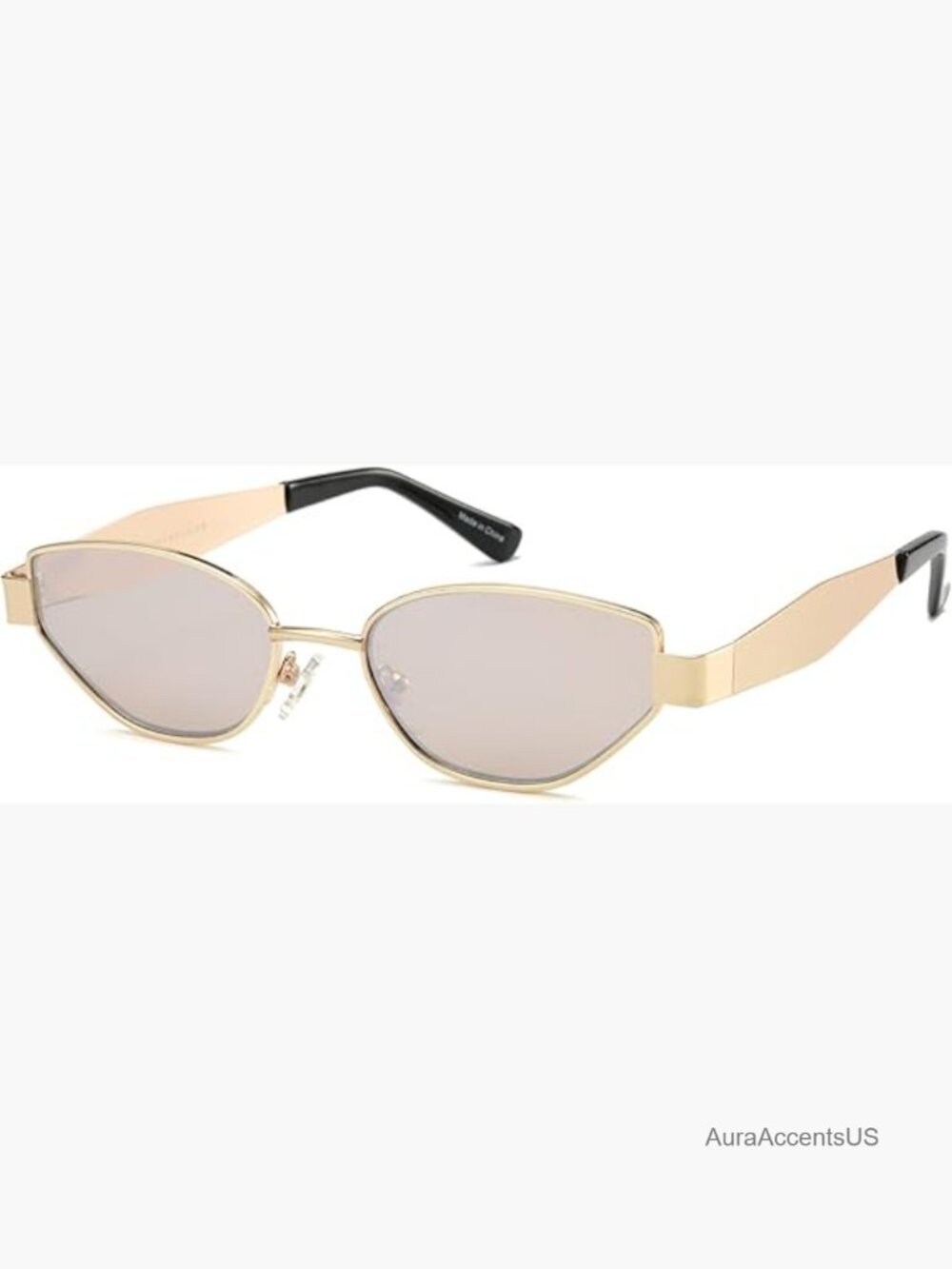 Retro Oval Cat Eye Sunglasses Women Trendy Narrow Cateye Shades UV Protection